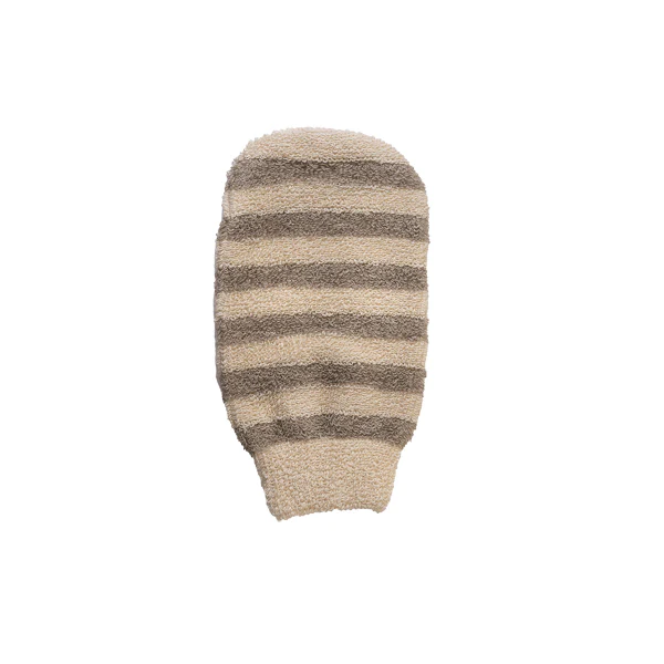 Riffi Cotton Massage Mitt with Medium Stripes (Art. No. 406) – Natural Softness & Gentle Vitality