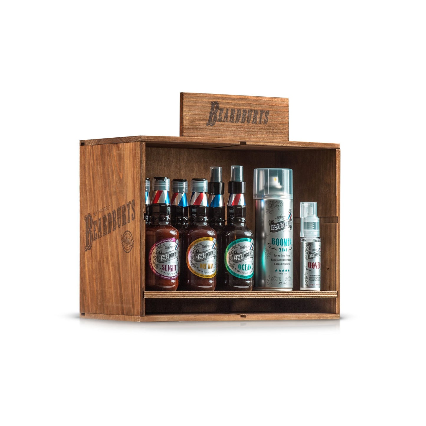 Beardburys Exhibition Wood Countertop Display Stand - Professional Salon Retail Organizer (38x19x29cm)