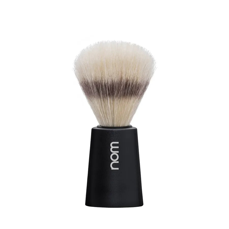 nom by Muehle CARL Shaving Brush - Black Handle & Boar Bristles (41 BL)