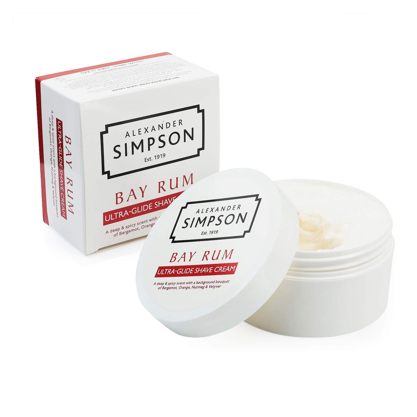 Simpsons Bay Rum Luxury Shaving Cream – Caribbean Spice & Creamy Performance 180ml