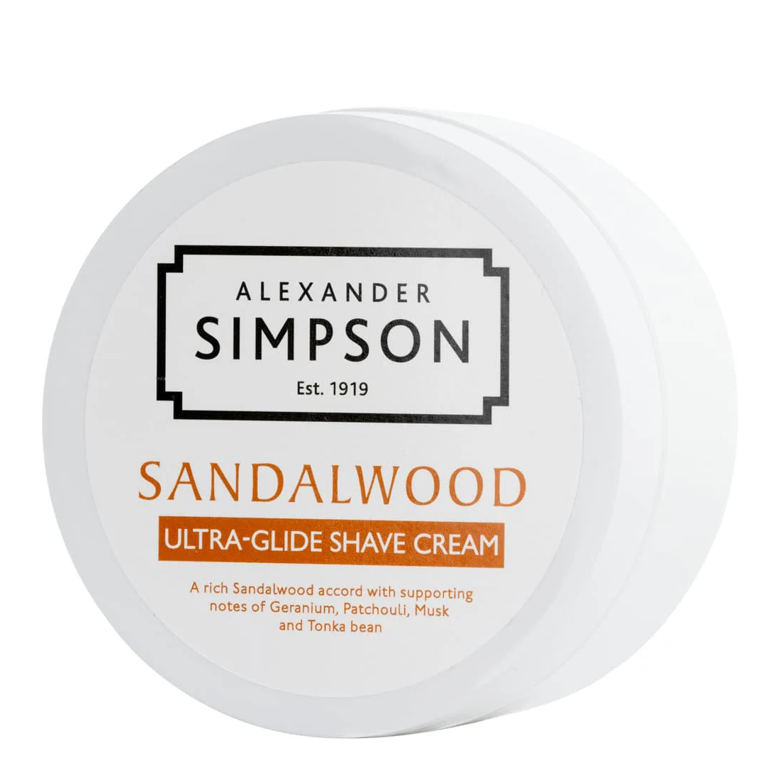 Simpsons Sandalwood Luxury Shaving Cream – Noble Cushion & Creamy Performance 180ml