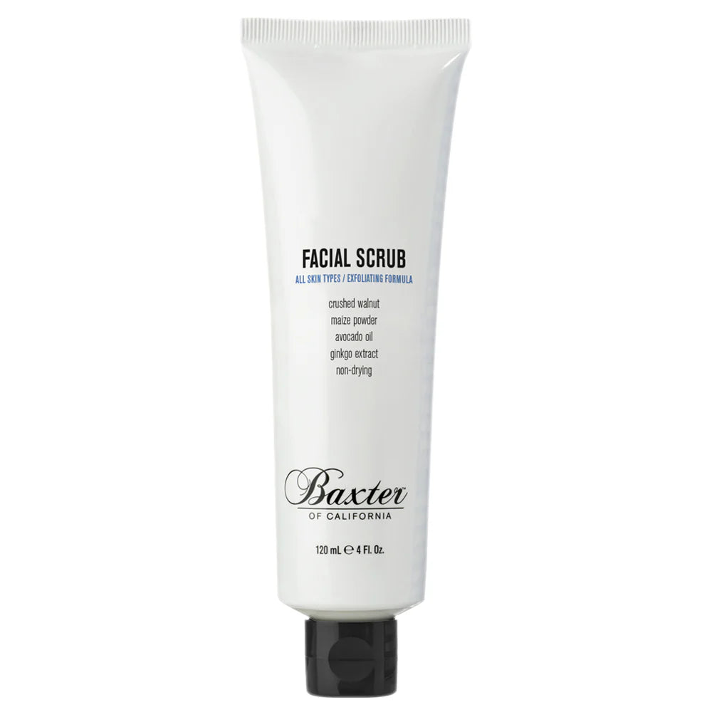 Baxter of California Facial Scrub - Exfoliating Face Wash with Walnut Shell 120ml