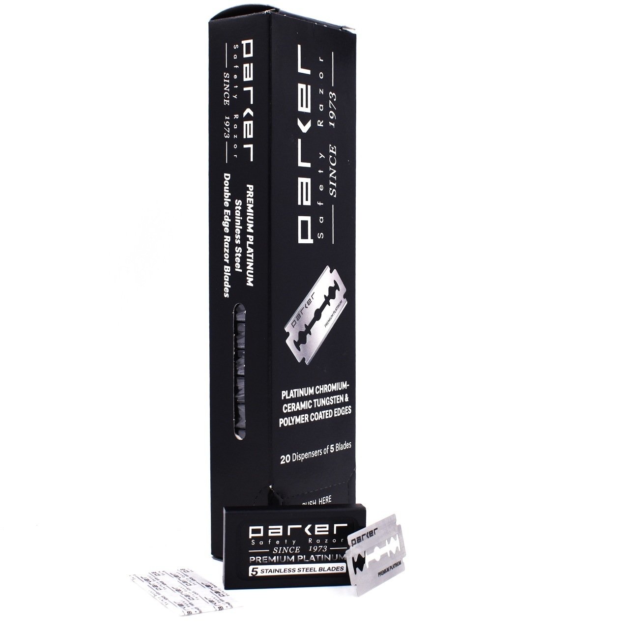 Parker Premium Platinum Half-Blades 5pcs – Surgical Precision for Straight Razors