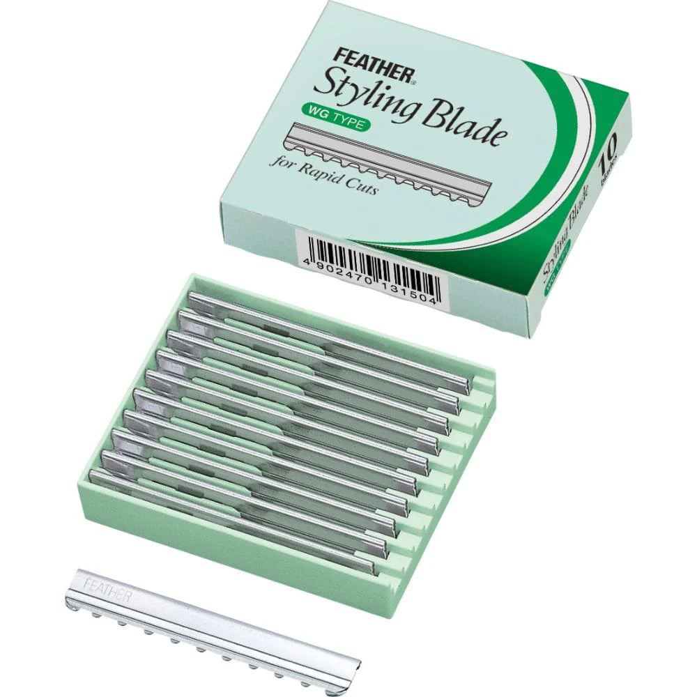 Feather Styling Blade for Rapid Cuts - Professional Texturizing Replacement Blades (10pcs)