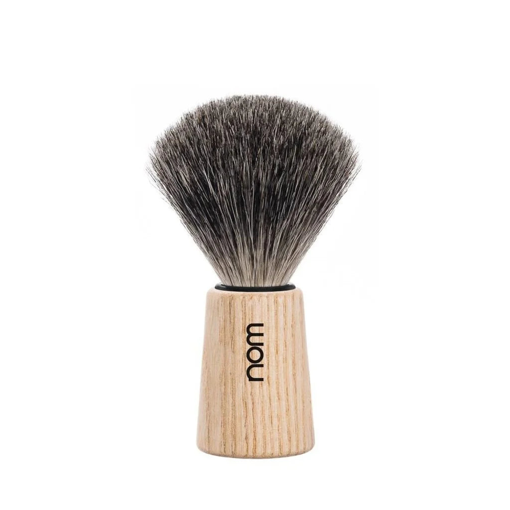 nom by Muehle THEO Shaving Brush - Pure Ash Handle & Pure Badger (81 PA)