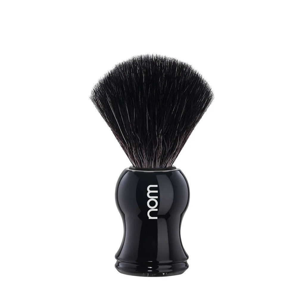 nom by Muehle GUSTAV Shaving Brush - Black Handle & Black Fibre (21 BL)