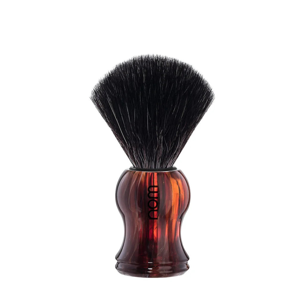 nom by Muehle GUSTAV Shaving Brush - Havanna Handle & Black Fibre (21 HA)
