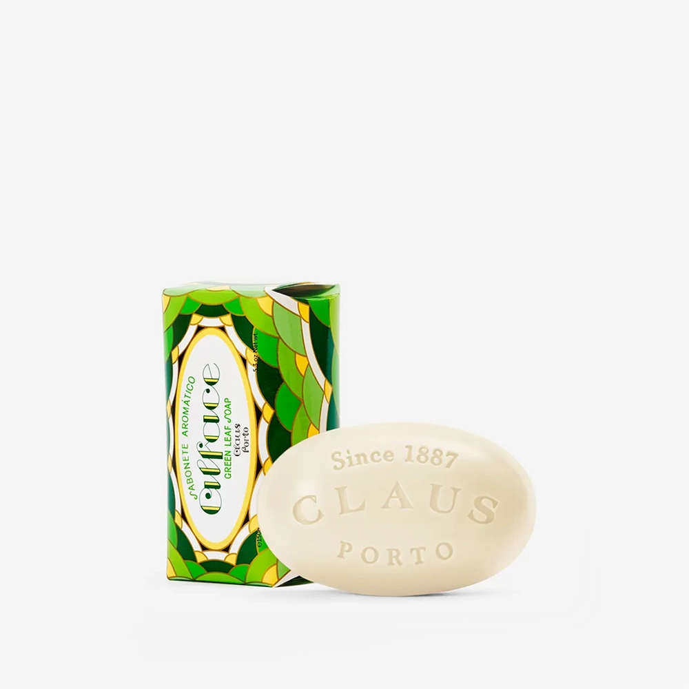 Claus Porto Deco Line Alface Soap - Joyful Green Leaf & Orange Blossom 150g