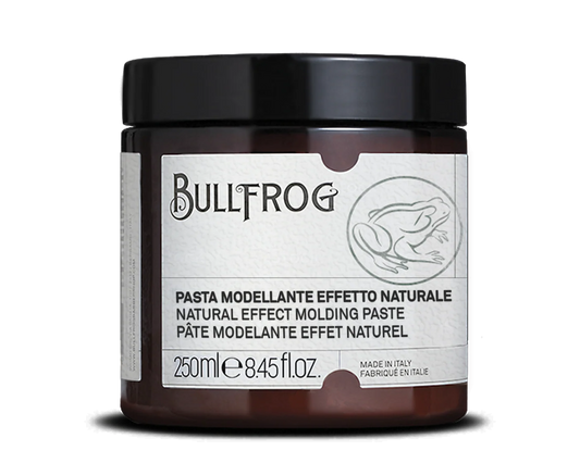 Bullfrog Natural Effect Molding Paste - Flexible Matte Finish Hair Wax 250ml
