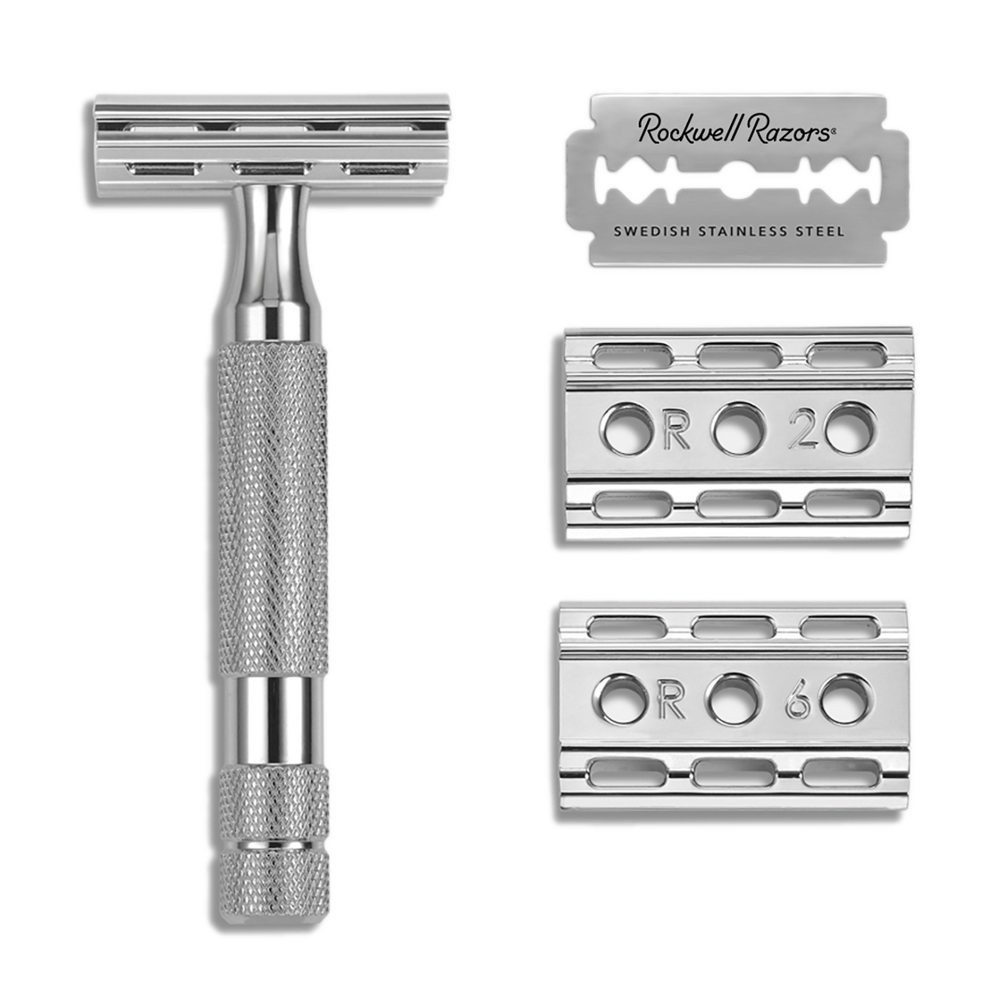 Rockwell 6C Adjustable Safety Razor (White Chrome) – The Ultimate Custom Shave