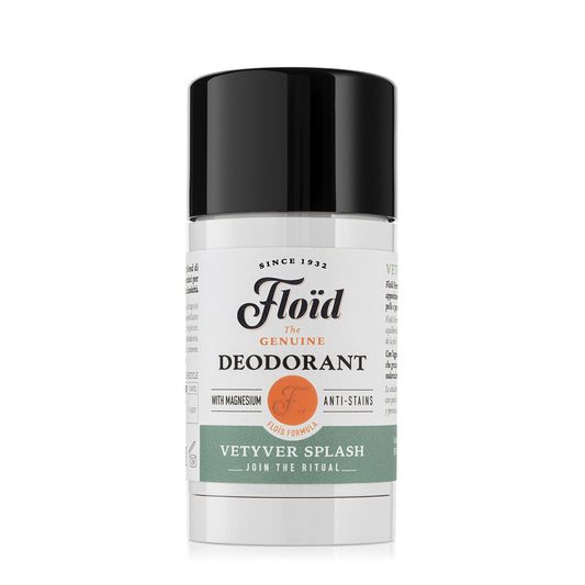 Floid Vetyver Splash Deodorant - Magnesium Salt Anti-Stain Protection 75ml