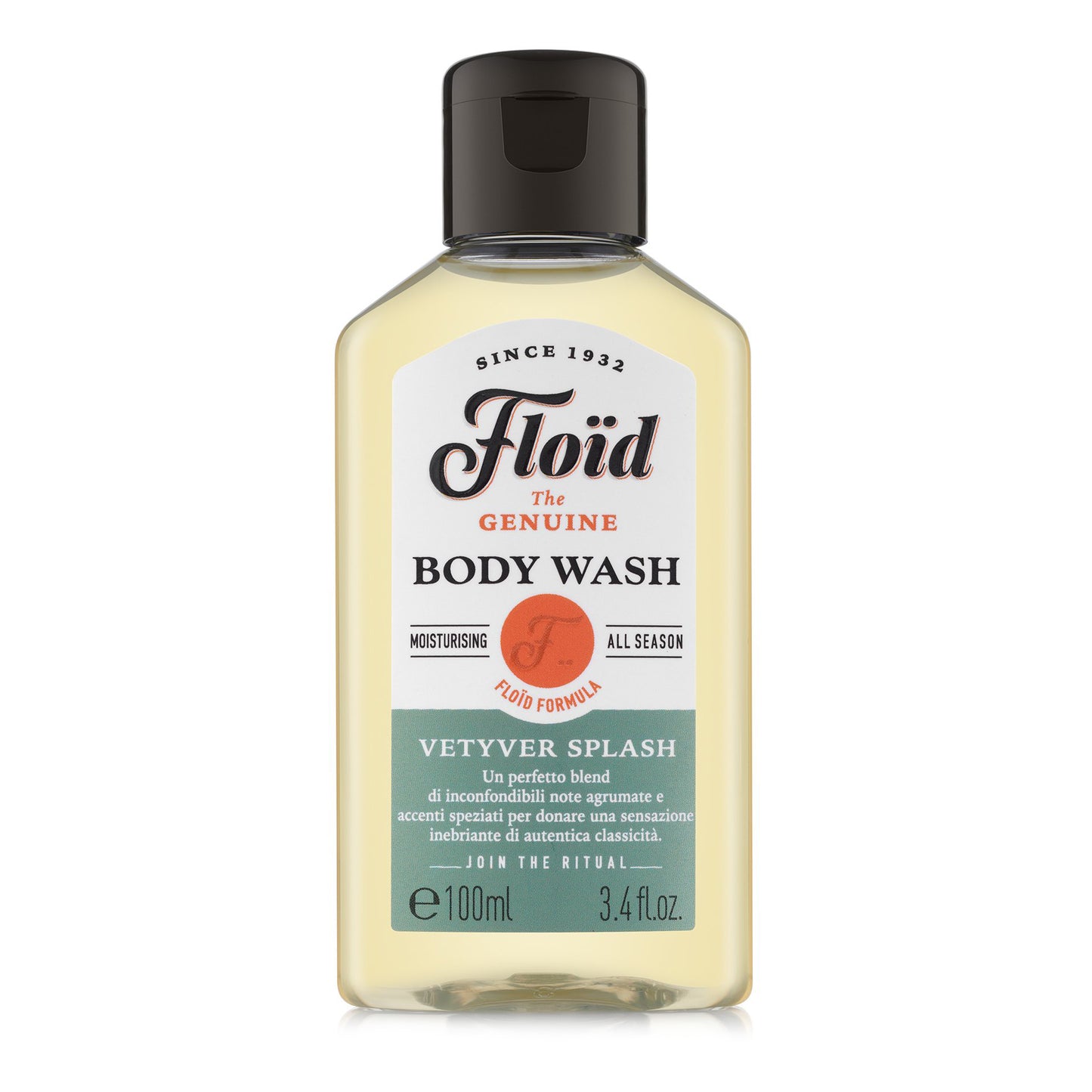 Floid Vetyver Splash Body Wash Travel Size - Purifying & Moisturizing 100ml