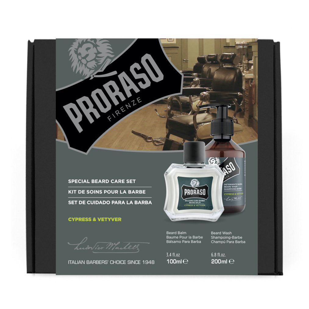 Proraso Beard Duo Pack Cypress & Vetyver – Premium Beard Care Gift Set
