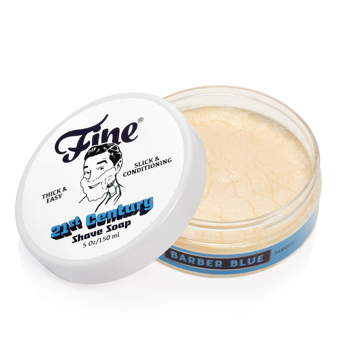 Fine Accoutrements Barber Blue Shaving Soap - New Italian Tallow Formula 150ml