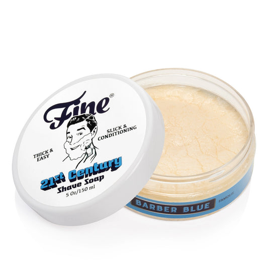 Fine Accoutrements Barber Blue Shaving Soap - New Italian Tallow Formula 150ml