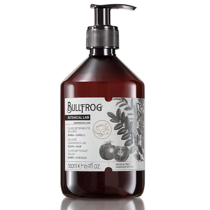 Bullfrog Botanical Lab Delicate Cleansing Fluid - Gentle Hair & Beard Wash 500ml