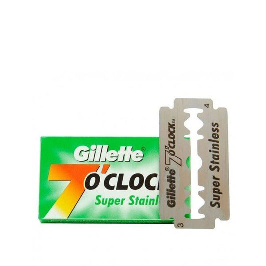 Gillette 7 O'Clock Super Stainless Double Edge Razor Blades 5pcs