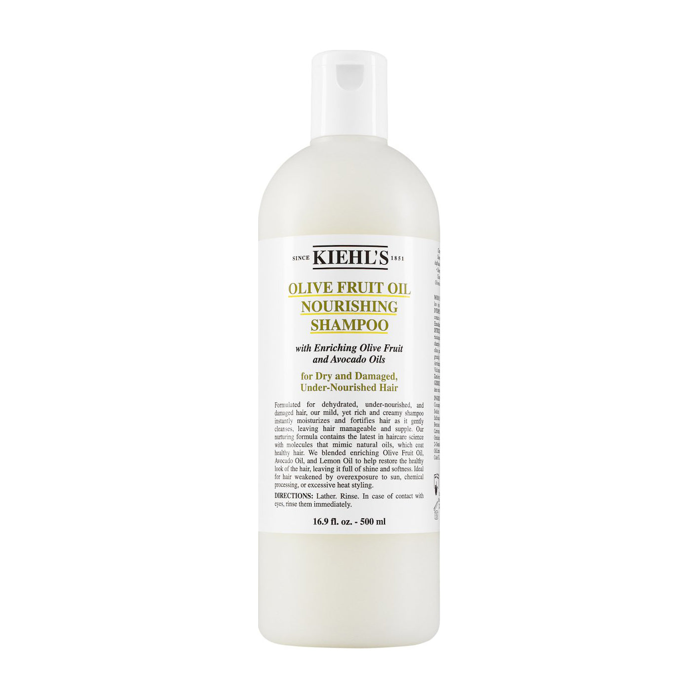 Kiehl's Olive Fruit Oil Nourishing Shampoo - Hydrating Treatment for Dry & Damaged Hair (500ml)