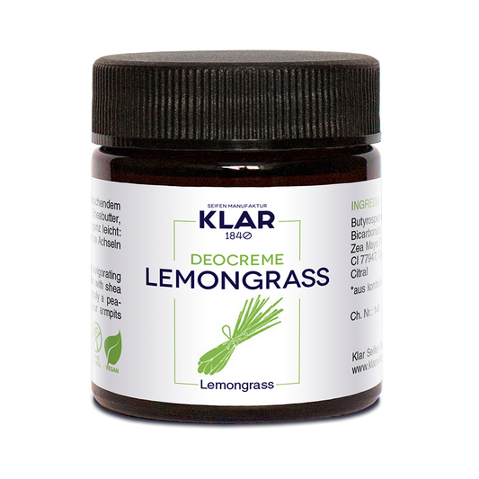 Klar Deodorant Cream Lemongrass - Natural Freshness & Reliable Protection 30ml