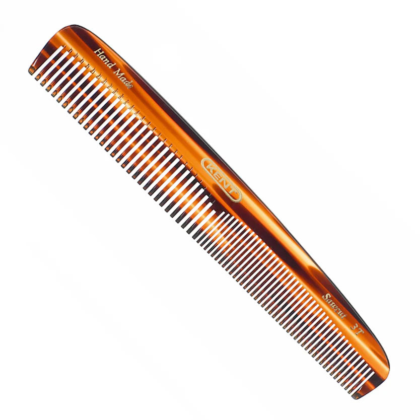 Kent Brushes A 3T Handmade Dressing Comb - Coarse & Fine Teeth 167mm