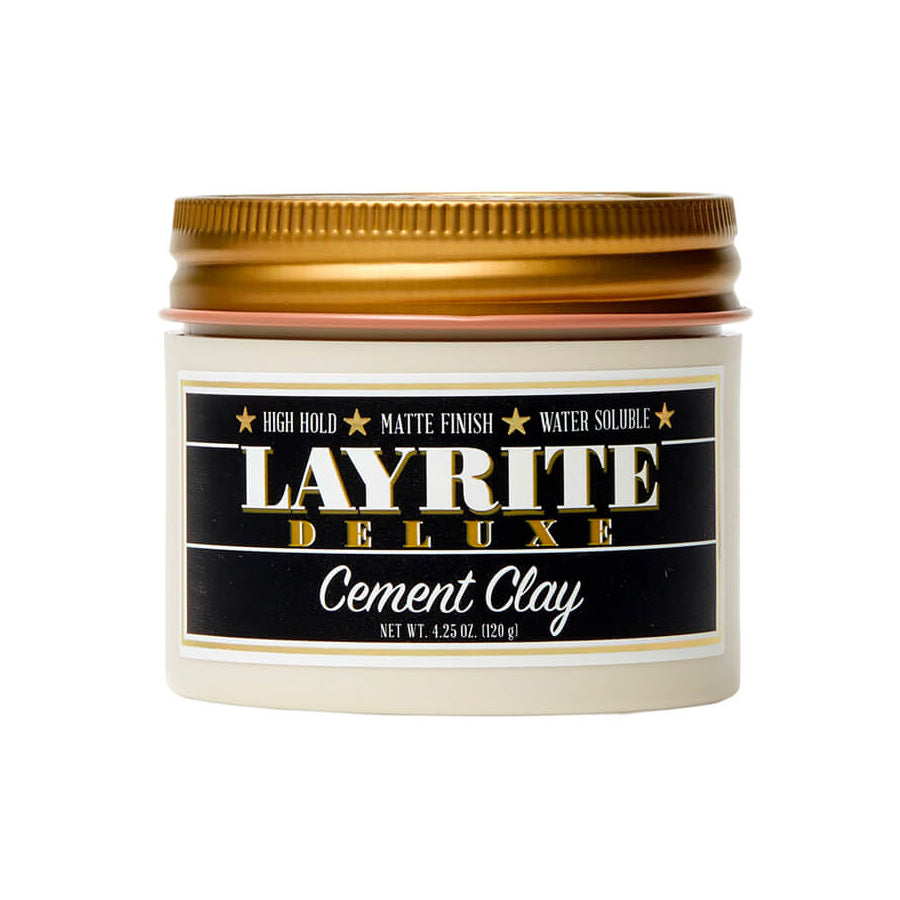 Layrite Cement Clay - High Hold & Matte Finish Water Soluble Pomade 120g