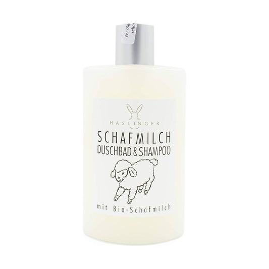 Haslinger Sheep Milk Shower Gel & Shampoo - Ultra-Mild Hydrating Cleanser 200ml