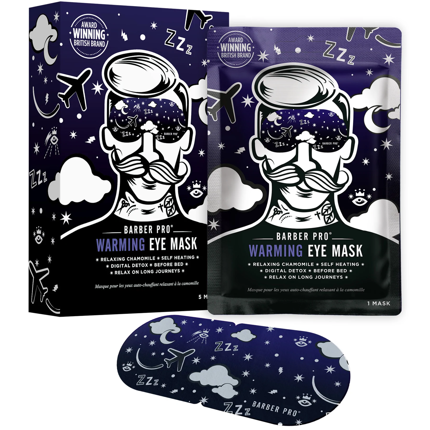 Barber Pro Warming Eye Mask - Self-Heating & Relaxing Chamomile 1pc