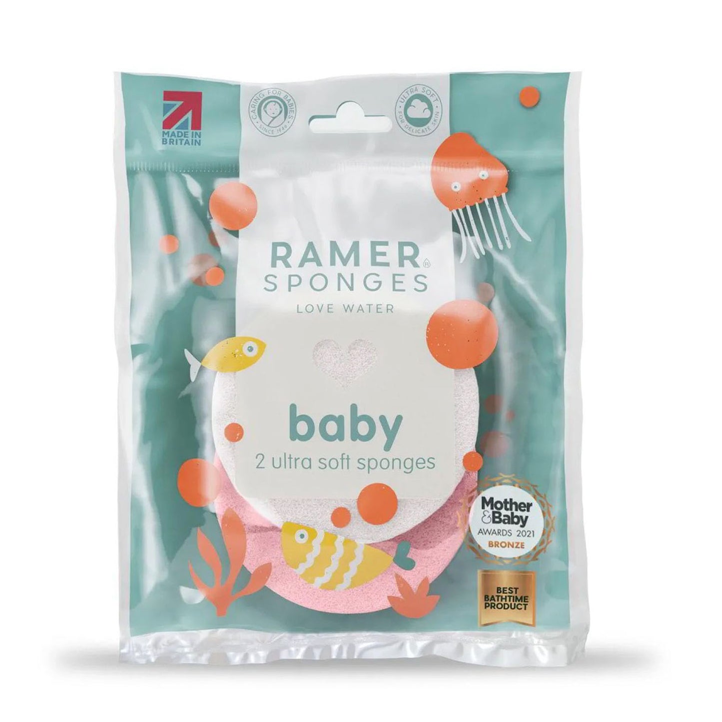 Ramer Ultra Soft Baby Sponge 2pcs – Gentle Care for Delicate Skin