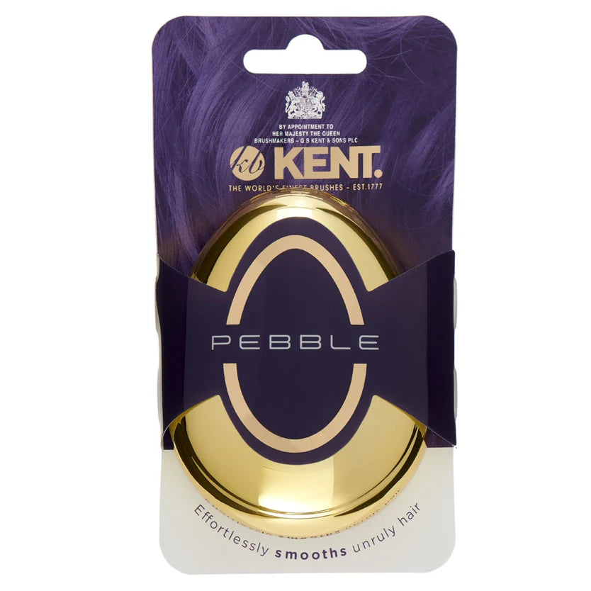 Kent Brushes Pebble Detangling Brush - Metallic Gold 87mm