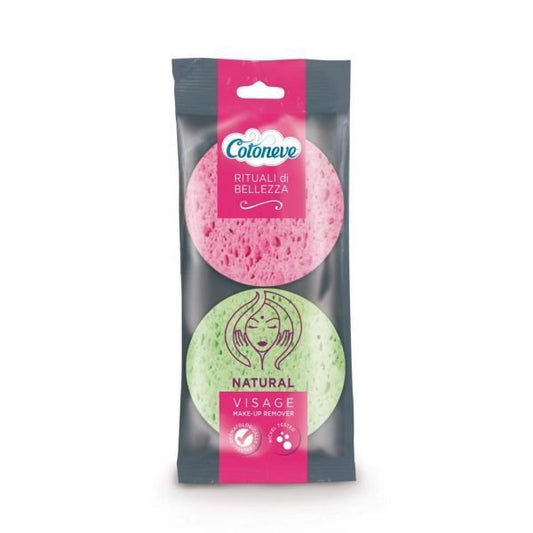 Cotoneve Make-up Remover & Cleansing Sponge - Natural Cellulose Facial Sponge (No520CV)