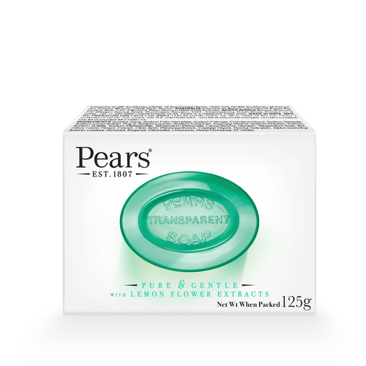 Pears Transparent Soap with Lemon Flower Extract 125g – Oil Clear & Refreshing