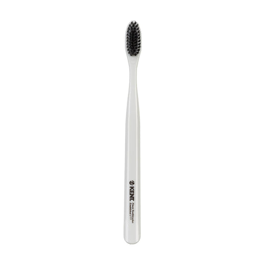 Kent Brushes KB42L Sensitive Gum Toothbrush - White with Super Soft Black Bristles
