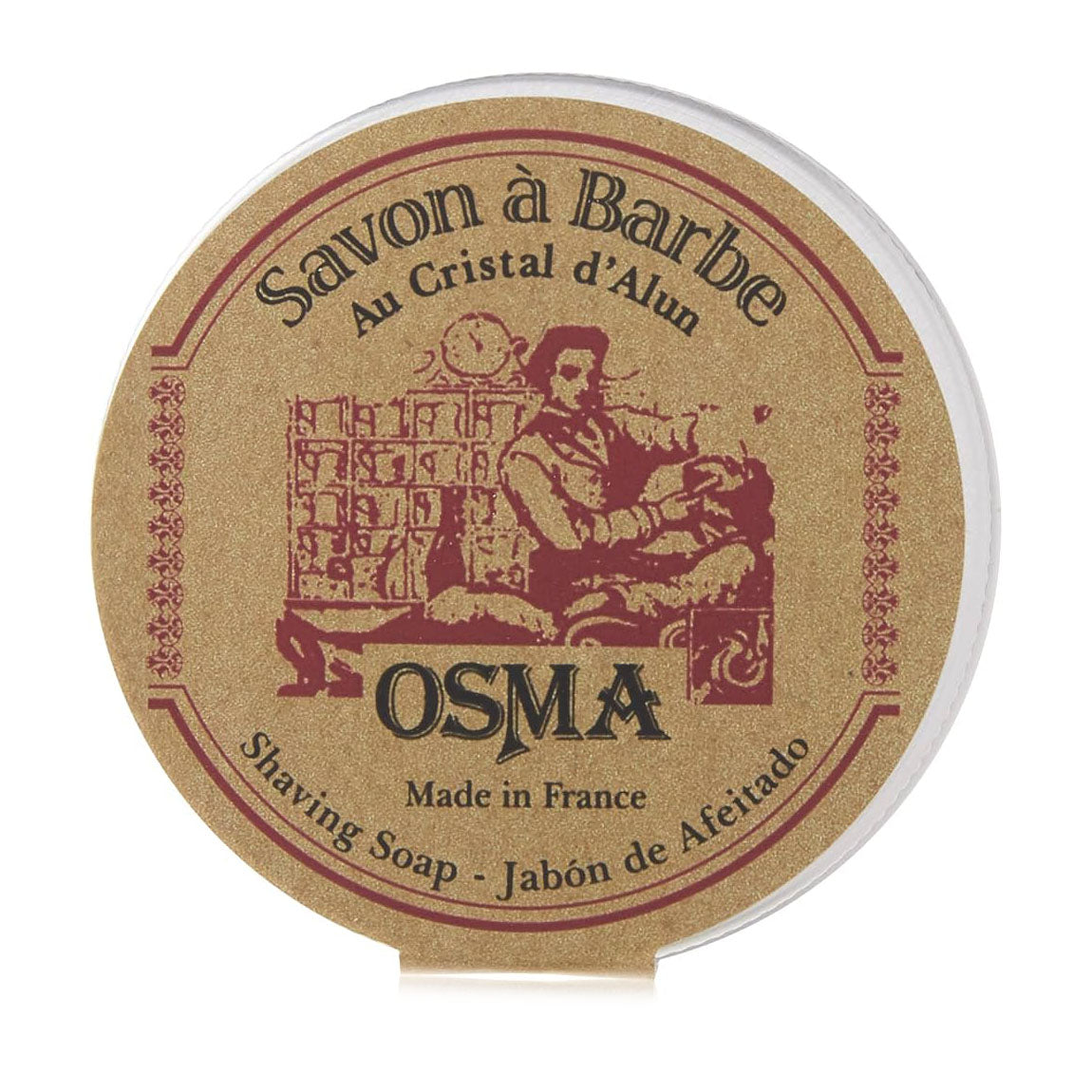 Osma Tradition Shaving Soap Jar with Alum & Shea Butter – Maximum Glide & Protection 100g