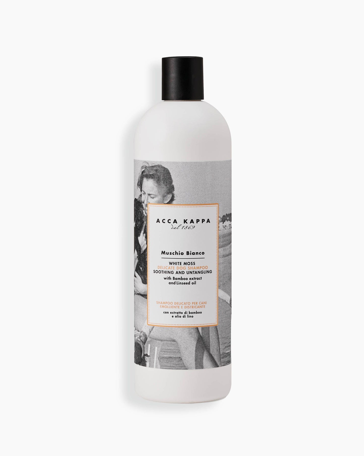 Acca Kappa Dog Shampoo - Gentle Cleansing & Anti-Odor with Bamboo & Linseed 500ml