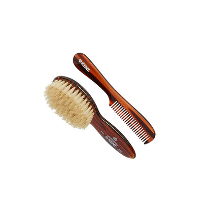 Kent Brushes BA30 Baby Brush & Comb Set - Soft Natural Bristle & Handmade Comb