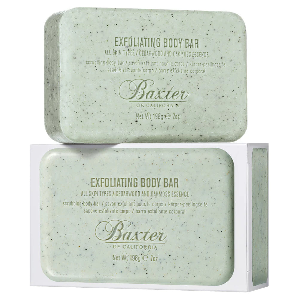 Baxter of California Exfoliating Body Bar - Cedarwood & Oakmoss Scrub Soap 198g