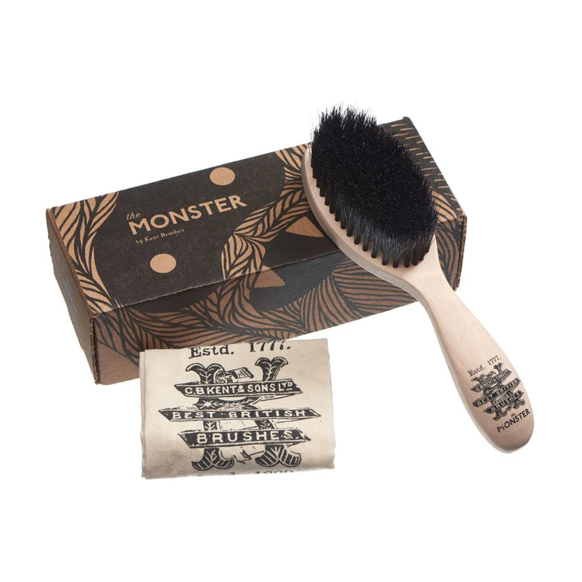 Kent Brushes "The Monster" Large Beard Brush - Flintlock Pistol Grip