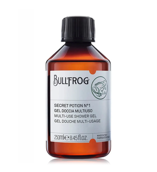 Bullfrog Secret Potion No.1 All-In-One Shower Shampoo - Face, Hair & Beard Cleanser 250ml
