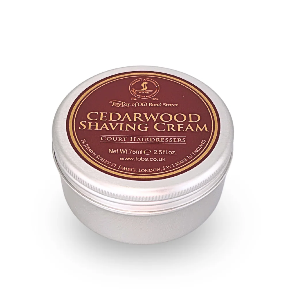Taylor of Old Bond Street Cedarwood Shaving Soap – Deep Woody Performance 75g