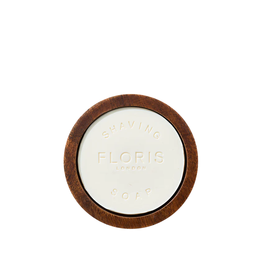 Floris London Elite Shaving Soap in Wooden Bowl 100g - Premium Triple-Milled Shave Set