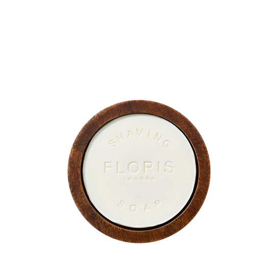 Floris London Elite Shaving Soap in Wooden Bowl 100g - Premium Triple-Milled Shave Set
