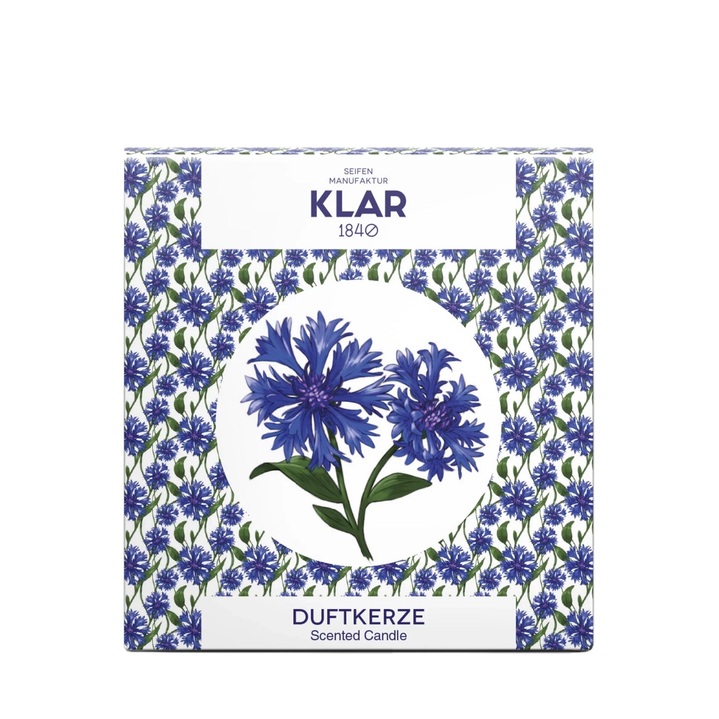 Klar Blue Flower Scented Candle - Natural Soy Wax 160g