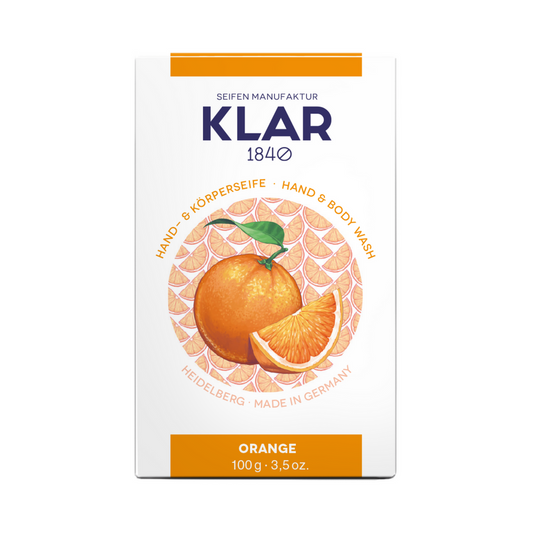 Klar Orange Soap - Refreshing Citrus Care & Sustainable Purity 100g