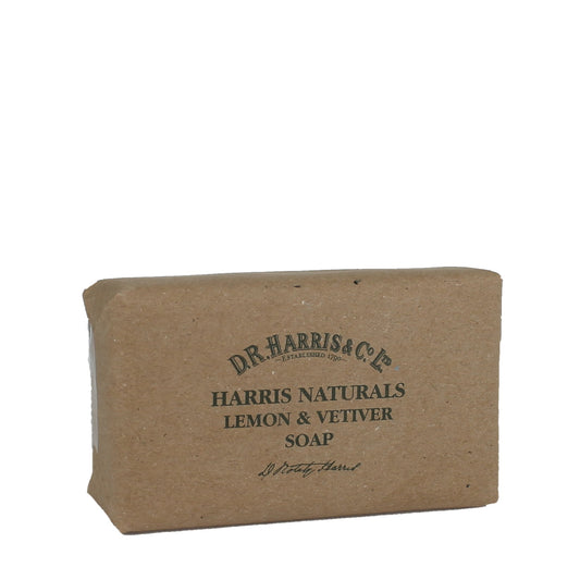Dr Harris Lemon & Vetyver 'Naturals' Soap - Organic Oil Plant-Based Bar 200g