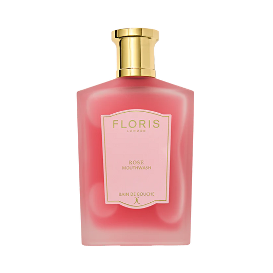 Floris London Rose Mouthwash 100ml - Concentrated Floral Breath Elixir with Pure Rosewater