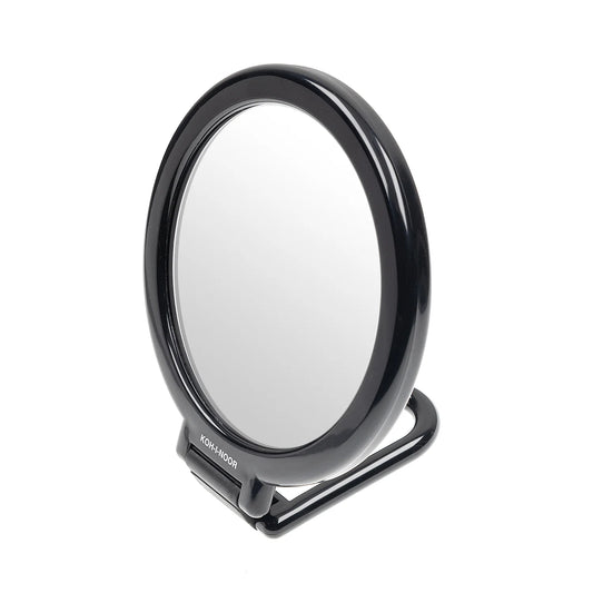 Koh-I-Noor Double-Sided Artisan Vanity Mirror with Folding Handle - Planar & 3x Magnifying