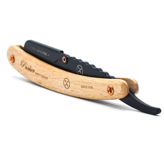 Parker SRPBA Shavette Straight Razor – Pine Wood & Black Stainless Steel