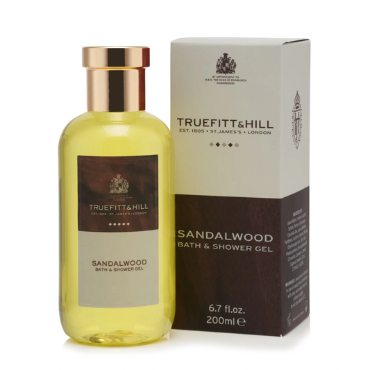 Truefitt & Hill Sandalwood Bath & Shower Gel – Regal Cleansing Aroma 200ml
