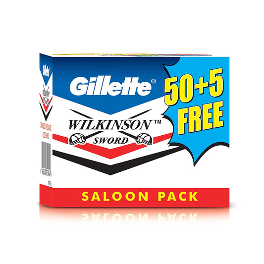 Gillette Wilkinson Sword Double Edge Razor Blades (50+5 Free)