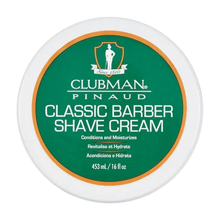Clubman Pinaud Classic Barber Shave Cream - Non-Aerosol Moisturizing Cream 453ml